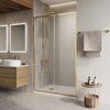 Душевая дверь BelBagno LUCE-BF-1-100-C-ORO, стекло прозрачное, регулировка 98,5-101,5 см