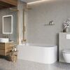 Душевая шторка на ванну BelBagno LUCE-VF-11-90/145-C-ORO