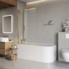 Душевая шторка на ванну BelBagno LUCE-VF-11-90/145-C-ORO