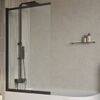Душевая шторка на ванну BelBagno LUCE-VF-11-100/145-C-NERO