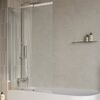 Душевая шторка на ванну BelBagno LUCE-VF-11-100/145-C-Cr