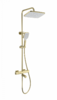 Душевая система с термостатом WONZON & WOGHAND STAY 2, Брашированное золото (WW-B3016-T1-BG)