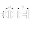 Крючок для ванной WONZON & WOGHAND SIMPLE, Хром (WW-6515)