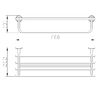 Полотенцедержатель с полкой WONZON & WOGHAND SIMPLE, Хром (WW-6581)