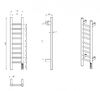 Полотенцесушитель электрический WONZON & WOGHAND BONN, Темный графит (WW-AL4092-GM)