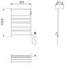 Полотенцесушитель электрический WONZON & WOGHAND ESSEN, Черный матовый (WW-A403-MB)