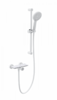 Смеситель для душа с гарнитуром WONZON & WOGHAND ClickPlate, Белый матовый (WW-B2052-A-MW)