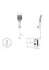 Смеситель для душа с термостатом встраиваемый WONZON & WOGHAND, Хром (WW-D1017-A-CR)