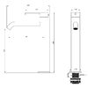 Смеситель для раковины высокий WONZON & WOGHAND STICK, Хром (WW-88239017-CR)
