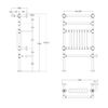 Полотенцесушитель электрический 55х110см Margaroli 9-104 BOX CROME 9104CR хром