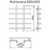 Полотенцесушитель MYFREA My Havana 60/50