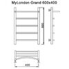 Полотенцесушитель MYFREA My London (Grand) 60/40