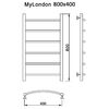 Полотенцесушитель MYFREA My London 80/40