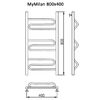Полотенцесушитель MYFREA My Milan 80/40