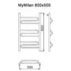 Полотенцесушитель MYFREA My Milan 80/50