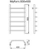 Полотенцесушитель MYFREA My Paris 80/40