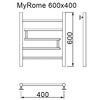 Полотенцесушитель MYFREA My Rome 60/40