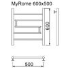 Полотенцесушитель MYFREA My Rome 60/50