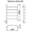 Полотенцесушитель электрический MYFREA My Paris 60/40 левый тэн