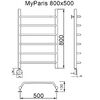 Полотенцесушитель электрический MYFREA My Paris 80/50 левый тэн