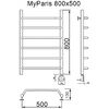 Полотенцесушитель электрический MYFREA My Paris 80/50 правый тэн