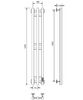Полотенцесушитель электрический с/т Comfysan Alto-K EC-3 120/15, оружейная сталь НР