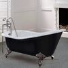Чугунная ванна на лапах Magliezza Gracia Black 170x76,5 черного цвета ножки хром