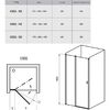 Душевая дверь Ravak Chrome CSD2-120 распашная, стекло Transparent, профиль Белый  (0QVGC100Z1)