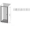 Душевая дверь Ravak Pivot PDOP1-80 распашная, стекло Transparent, профиль Сатин, ручка Хром (03G40U00Z1)