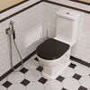 PO.seat.01\BLK Kerama Marazzi Сиденье POMPEI для напольного унитаза, черное глянцевое