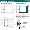 Душевой поддон STAROHOME NORDIC 140х100 WHITE MATT, NORDIC