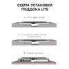 Душевой поддон, STAROHOME LITE 100х80 BLACK MATT, LITE