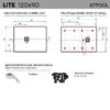 Душевой поддон, STAROHOME LITE 120х90 BLACK MATT, LITE