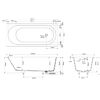 Dea Design Ease Ванна 170х75хh58cм., встраиваемая, цвет grey brown
