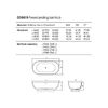 Dea Design Shadow Ванна 165x82x52см., отдельностоящая, цвет: grey