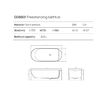 Dea Design Stripes Ванна 171х72хh56см, отдельностоящая, цвет: dark camel