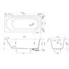 Dea Design Ease Ванна 180х80хh58см., встраиваемая, цвет: белый