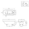 Devon&Devon Bayswater BAYSWATER16 Ванна встроенная чугунная овальная  165x75xh46 cм, цвет: белый