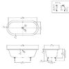 Devon&Devon Bayswater Ванна встроенная чугунная овальная 170x80xh46 cм, цвет: белый