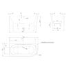 KNIEF Wall XS Corner R Ванна в левый угол 165x75x58xсм, с щелевым переливом, без сл-пер, цвет: белый
