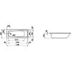 Laufen Pro Ванна встраиваемая, 170x70см., эмалированная сталь (3,5 мм), шумоизоляционное покрытие, с отверстиями для ручек, цвет: белый