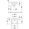 Duravit 1930 Раковина для встраивания сверху, с перел., и 1 отв. под смес., 58х47х Н:22.5см