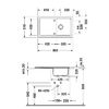 Duravit Cassia Кухонная мойка Cassia 50 860x510 с сифоном, белая