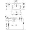 Duravit Vero Раковина 550x465 мм, Раковина встраиваемая, с переливом, с плоскостью под смеситель(СПЕЦЦЕНА со склада поставщика!)