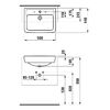 Laufen Pro A раковина полувстраиваемая 560x440x115 мм, три отверстия для смесителя, цвет белый (НЕ производится!)