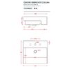 Artceram QUADRO Semincasso Раковина накладная полувстраиваемая 50х48 см, с 1 отв под смеситель, со слив переливом, цвет белый.