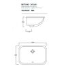 Artceram WASHBASINS NETTUNO  Раковина встраиваемая снизу 56Х38 см, без отв под смеситель,  без крепежа ACA001, цвет белый.