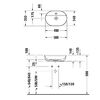 DURAVIT LUV Раковина 500х350 мм., для установки на столешницу, с 1 отвер для смесителя, с керамич крышкой дон клап, без перелива, цвет белый глянцевый