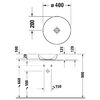 Duravit D-Neo 2371400070 Раковина накладная  400  мм