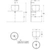 Kerama Marazzi Раковина MAGICA накладная 42,5*42,5*30,5см, без отв. под смеситель, без перелива, белая глянцевая